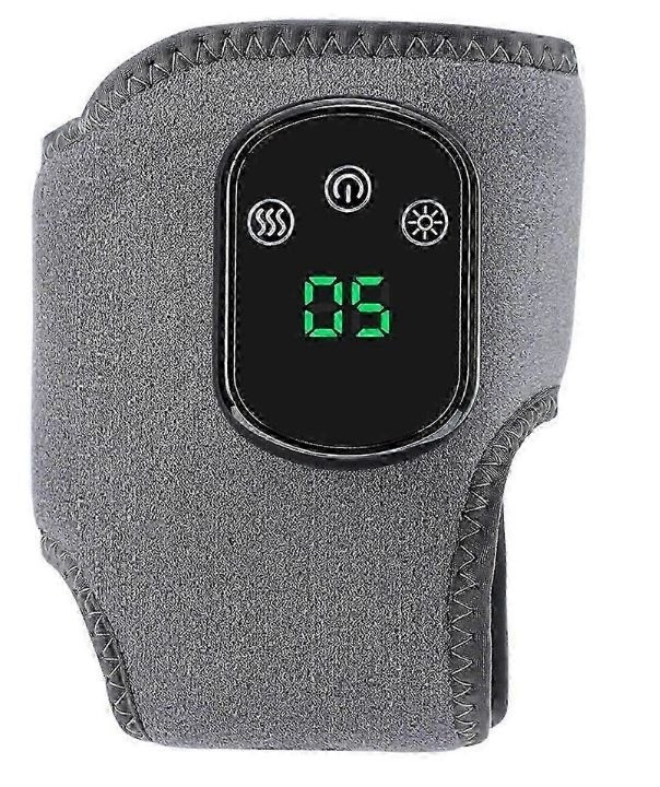 Close-up detail of the EMSense Massager control panel and compression wrap